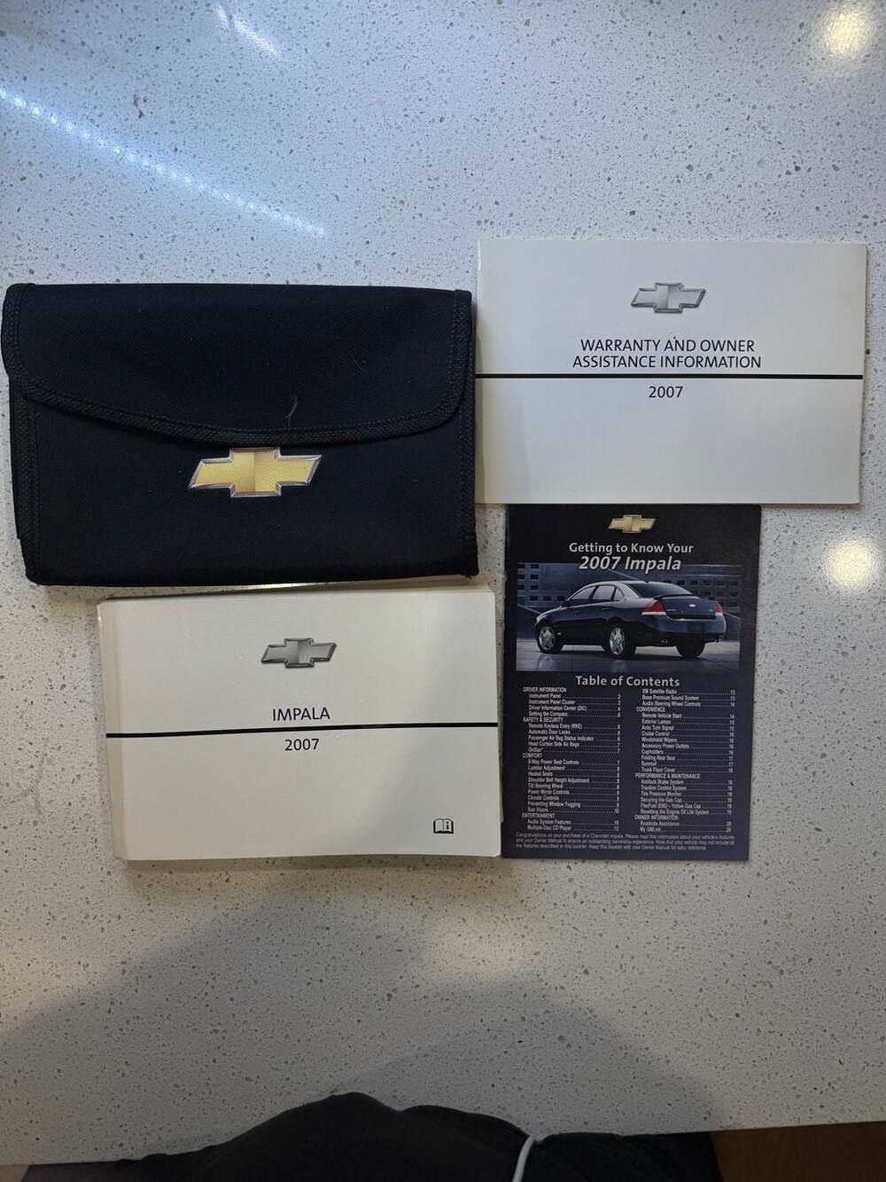 2007 Chevrolet Impala Owner's Manual and Warranty Information Book Set with Case